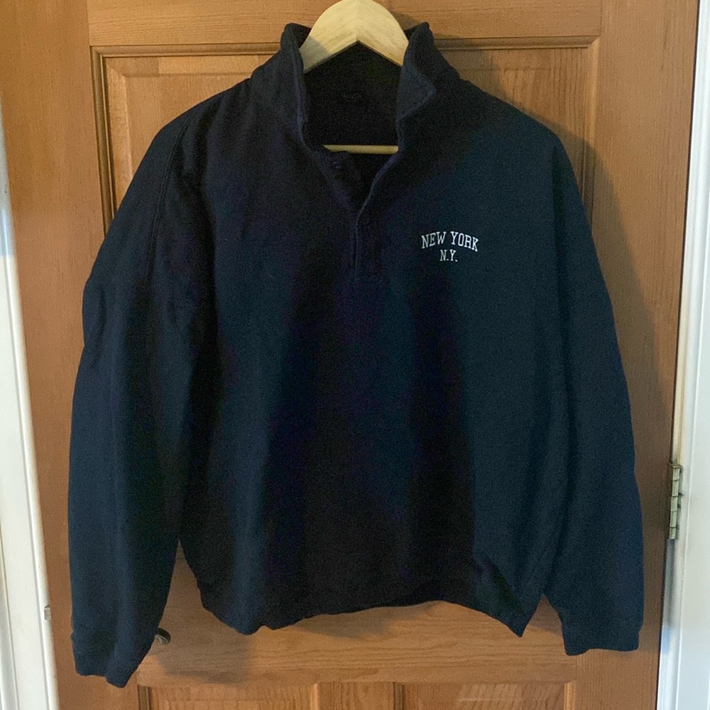 John Galt for Brandy Melville Navy Blue New York One Size Sweatshirt Fits XS-L